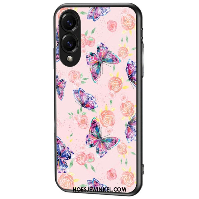 Hoesje Voor Samsung Galaxy S25 5g Edge Vlinder Van Gehard Glas