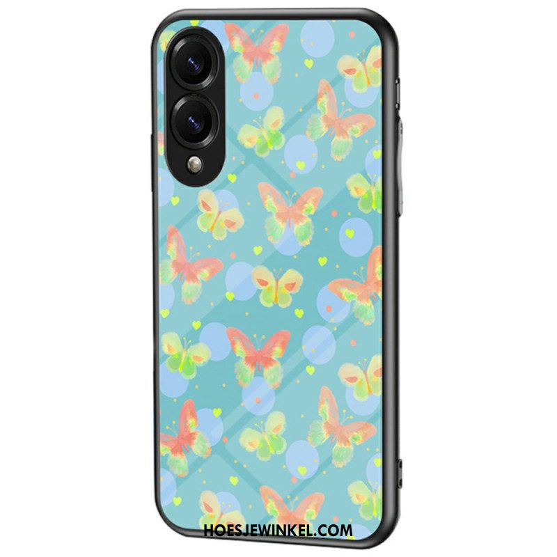 Hoesje Voor Samsung Galaxy S25 5g Edge Vlinder Van Gehard Glas