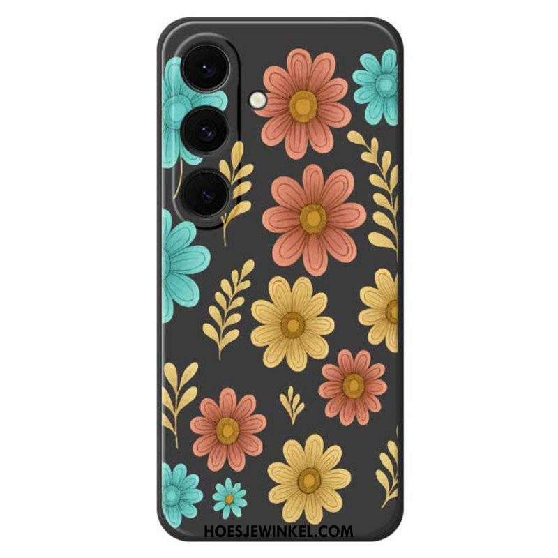 Hoesje Voor Samsung Galaxy S25 Fe Siliconen Met Bloemen