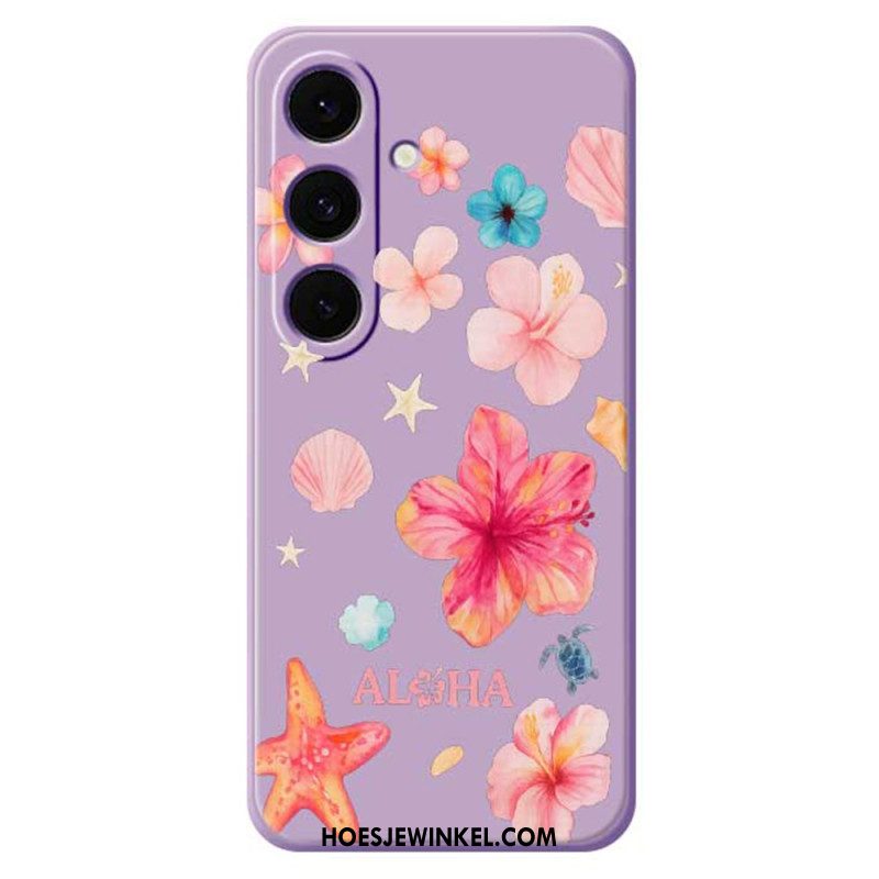 Hoesje Voor Samsung Galaxy S25 Fe Siliconen Met Bloemenprint