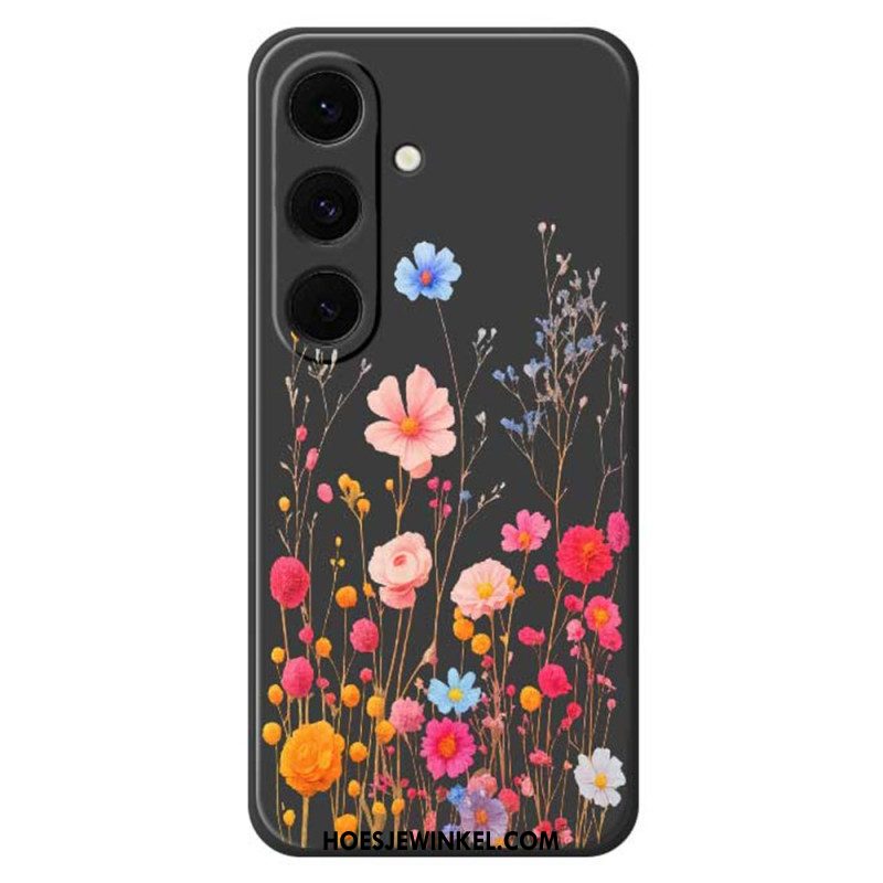 Hoesje Voor Samsung Galaxy S25 Fe Siliconen Met Wilde Bloemen
