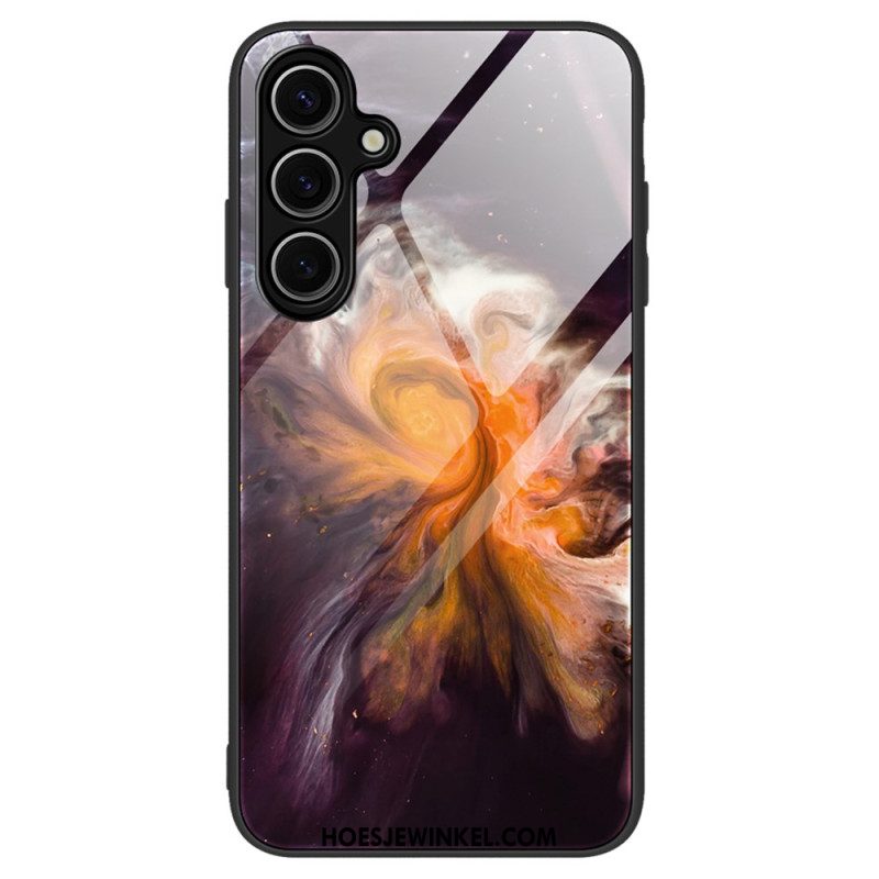 Hoesje Voor Samsung Galaxy S25 Plus 5g Gehard Glas Met Marmer