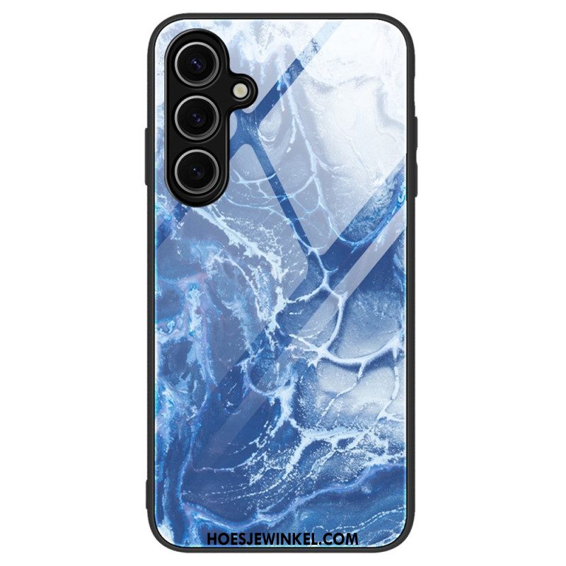 Hoesje Voor Samsung Galaxy S25 Plus 5g Gehard Glas Met Marmer