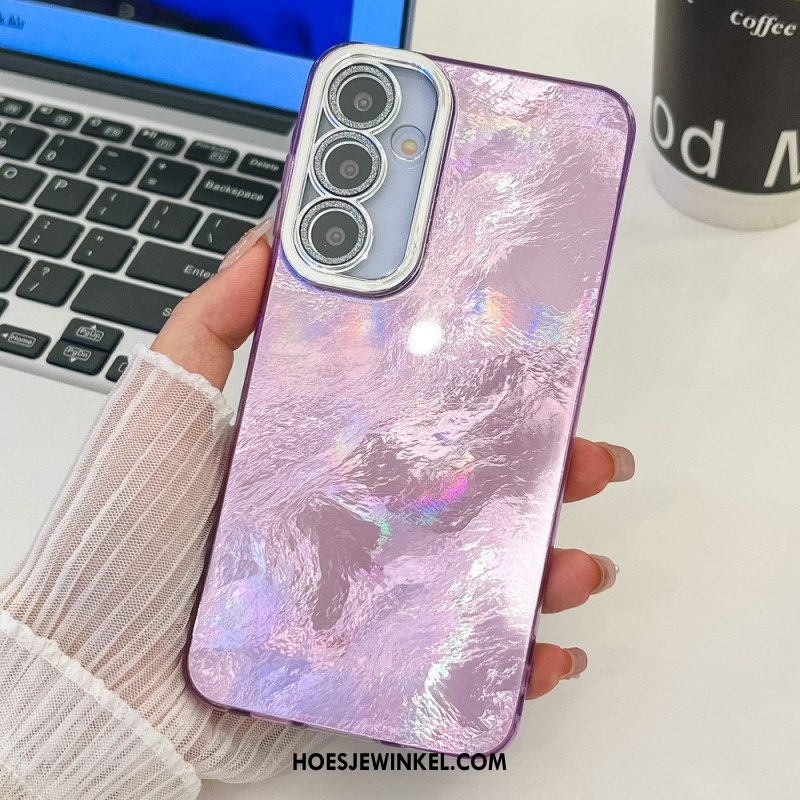 Hoesje Voor Samsung Galaxy S25 Plus 5g Variatie Met Metallic Effect En Lens Beschermer