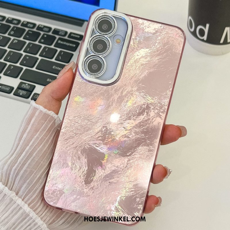 Hoesje Voor Samsung Galaxy S25 Plus 5g Variatie Met Metallic Effect En Lens Beschermer