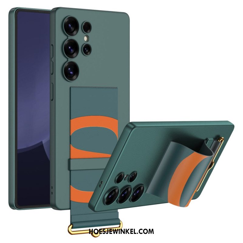Hoesje Voor Samsung Galaxy S25 Ultra 5g Gkk-bandje En -standaard