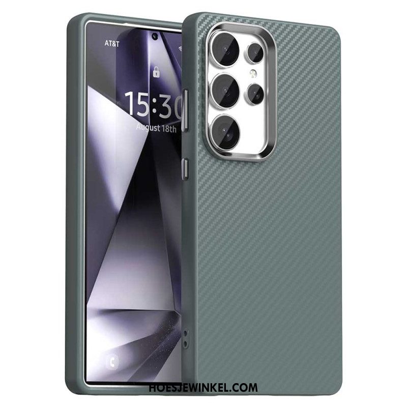 Hoesje Voor Samsung Galaxy S25 Ultra 5g Koolstofvezeltextuur