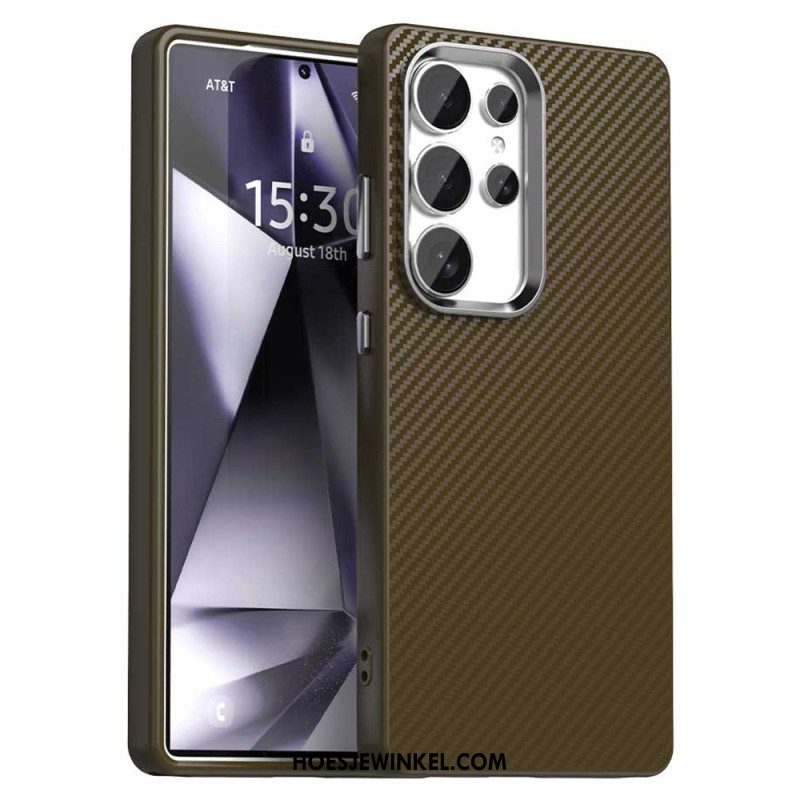 Hoesje Voor Samsung Galaxy S25 Ultra 5g Koolstofvezeltextuur