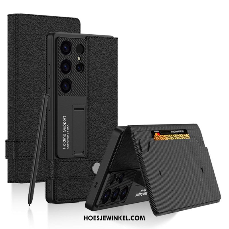 Hoesje Voor Samsung Galaxy S25 Ultra 5g Met Gkk-kaarthouder En -standaard