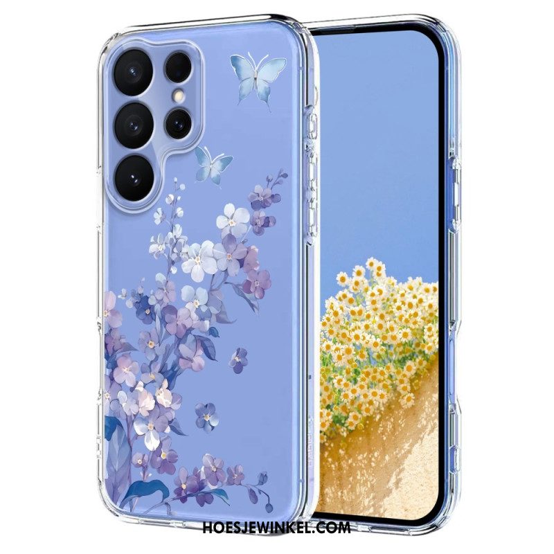 Hoesje Voor Samsung Galaxy S26 Ultra Vlinders En Bloemen