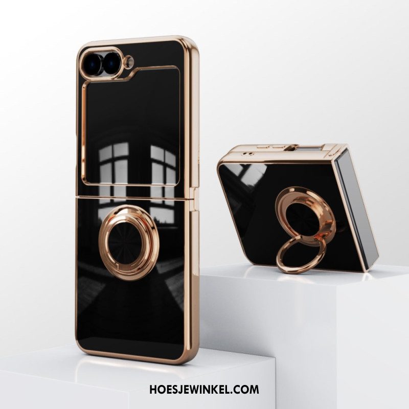Hoesje Voor Samsung Galaxy Z Flip 7 Fe Glanzende Afwerking Met Ringhouder