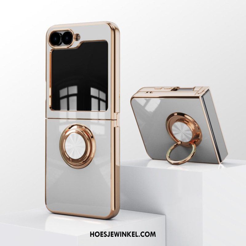 Hoesje Voor Samsung Galaxy Z Flip 7 Fe Glanzende Afwerking Met Ringhouder