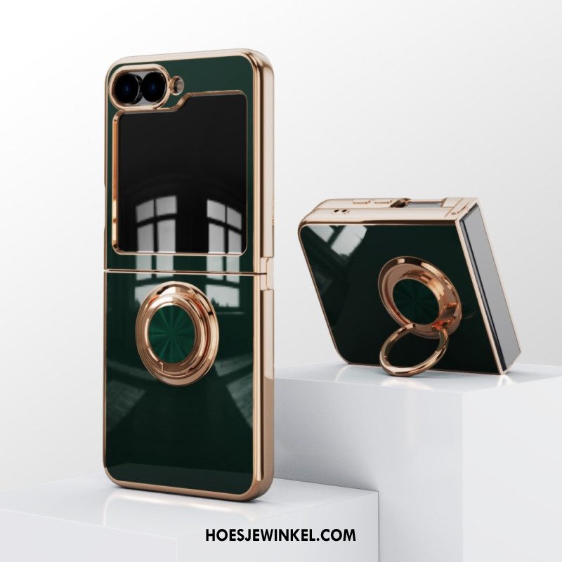 Hoesje Voor Samsung Galaxy Z Flip 7 Fe Glanzende Afwerking Met Ringhouder