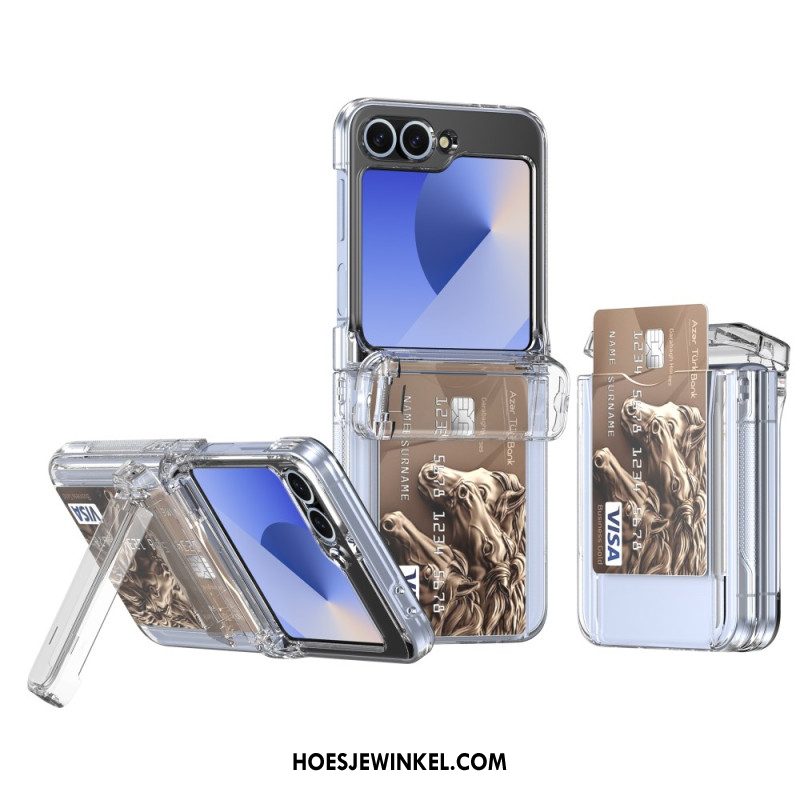 Hoesje Voor Samsung Galaxy Z Flip 7 Fe Ingebouwde Standaard En Kaarthouder