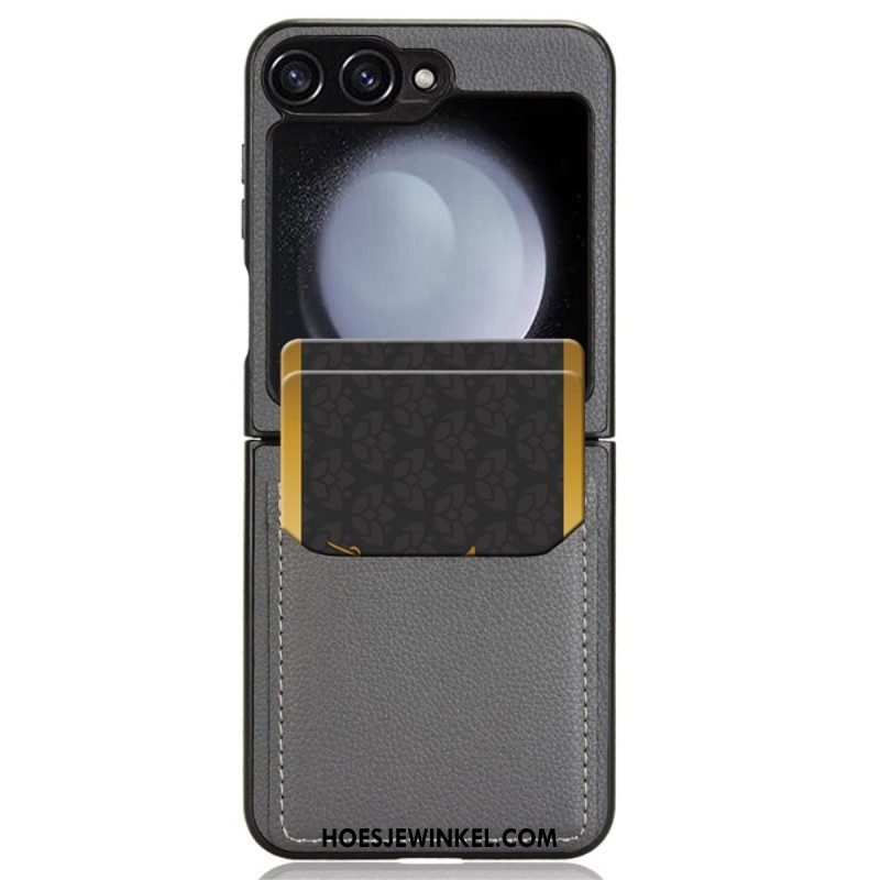 Hoesje Voor Samsung Galaxy Z Flip 7 Fe Kaarthouder Met Lychee-textuur