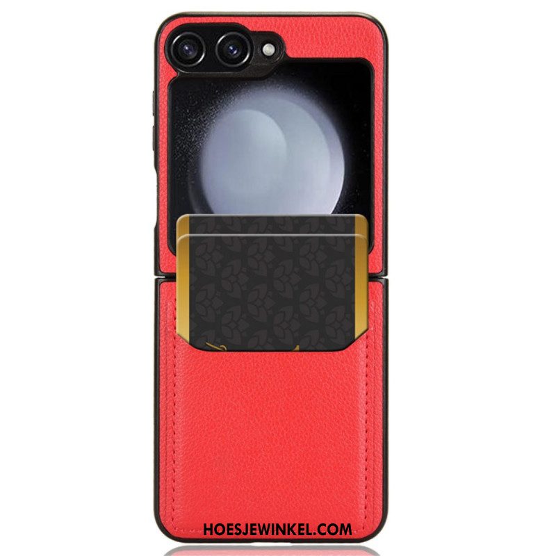 Hoesje Voor Samsung Galaxy Z Flip 7 Fe Kaarthouder Met Lychee-textuur