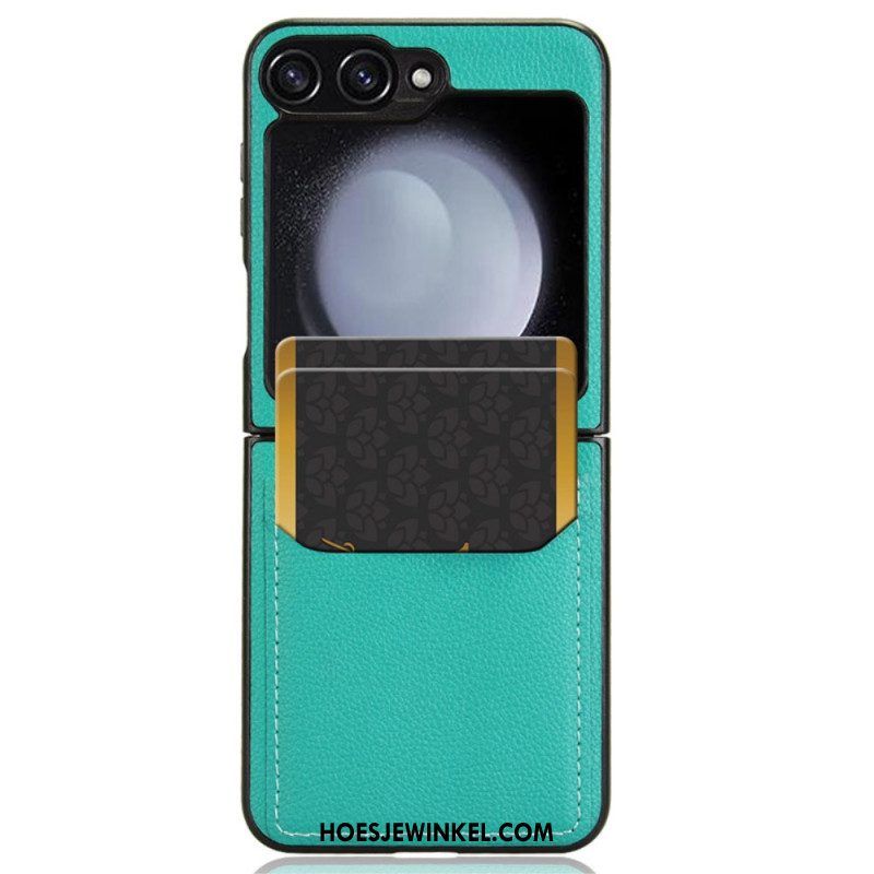 Hoesje Voor Samsung Galaxy Z Flip 7 Fe Kaarthouder Met Lychee-textuur