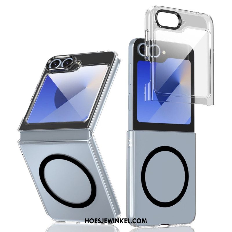 Hoesje Voor Samsung Galaxy Z Flip 7 Fe Magsafe-compatibel Doorschijnend Met Schermbeschermer