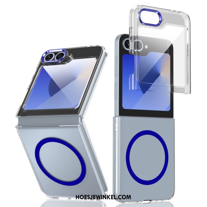 Hoesje Voor Samsung Galaxy Z Flip 7 Fe Magsafe-compatibel Doorschijnend Met Schermbeschermer