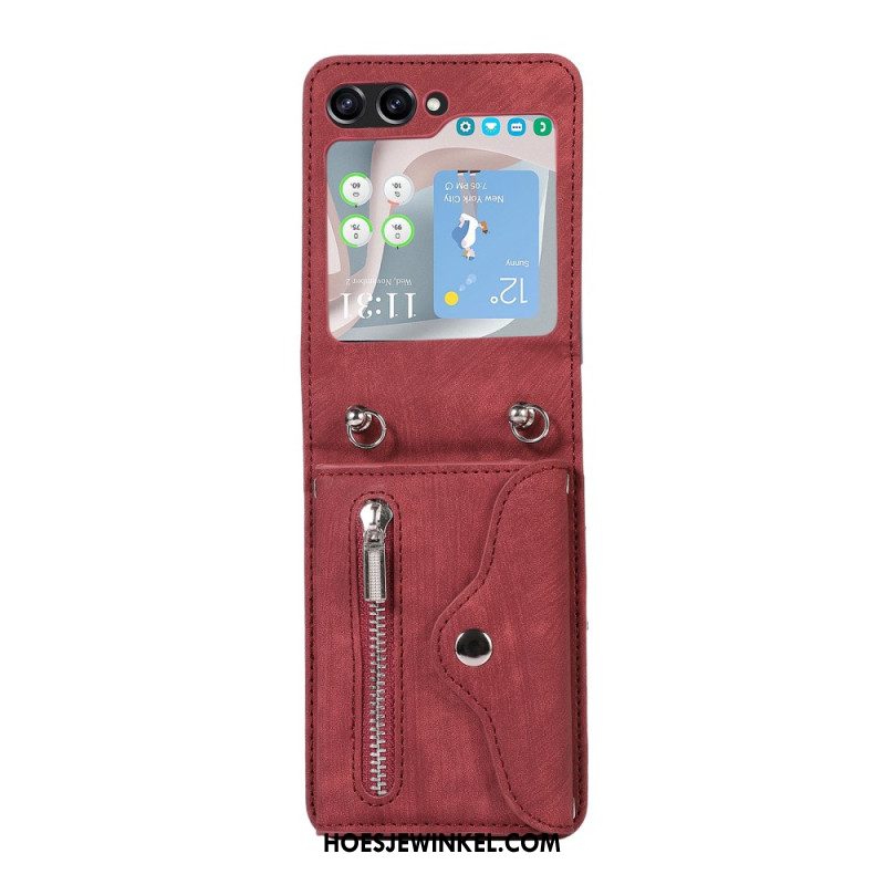 Hoesje Voor Samsung Galaxy Z Flip 7 Fe Portemonnee En Schouderband