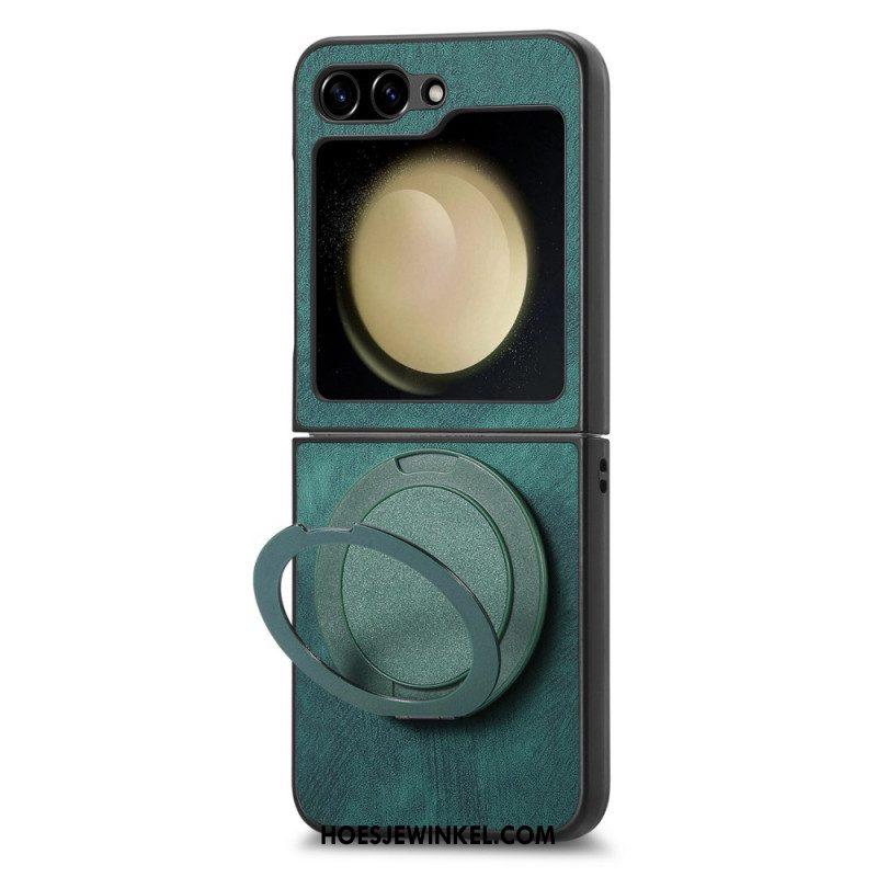 Hoesje Voor Samsung Galaxy Z Flip 7 Fe Suède-effect Met Draaibare Standaard