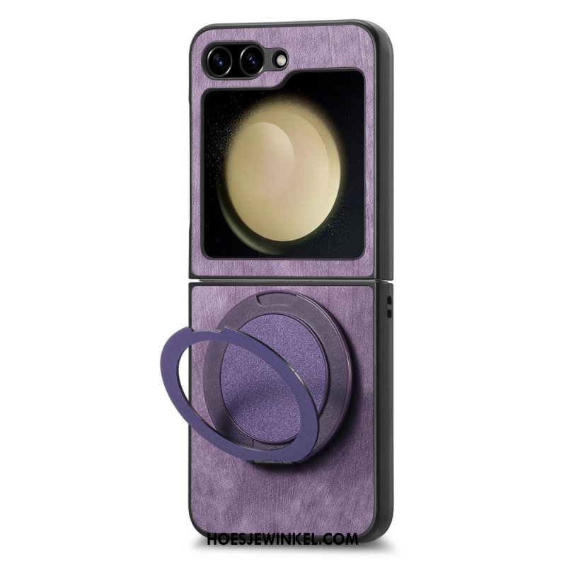 Hoesje Voor Samsung Galaxy Z Flip 7 Fe Suède-effect Met Draaibare Standaard