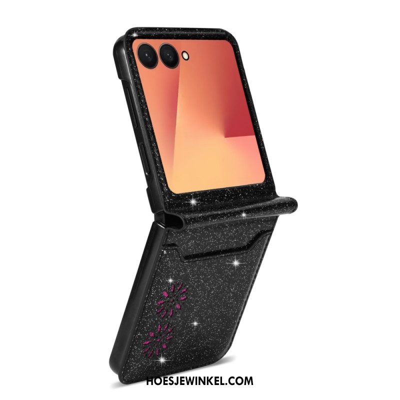 Hoesje Voor Samsung Galaxy Z Flip 7 Glitter Kaarthouder