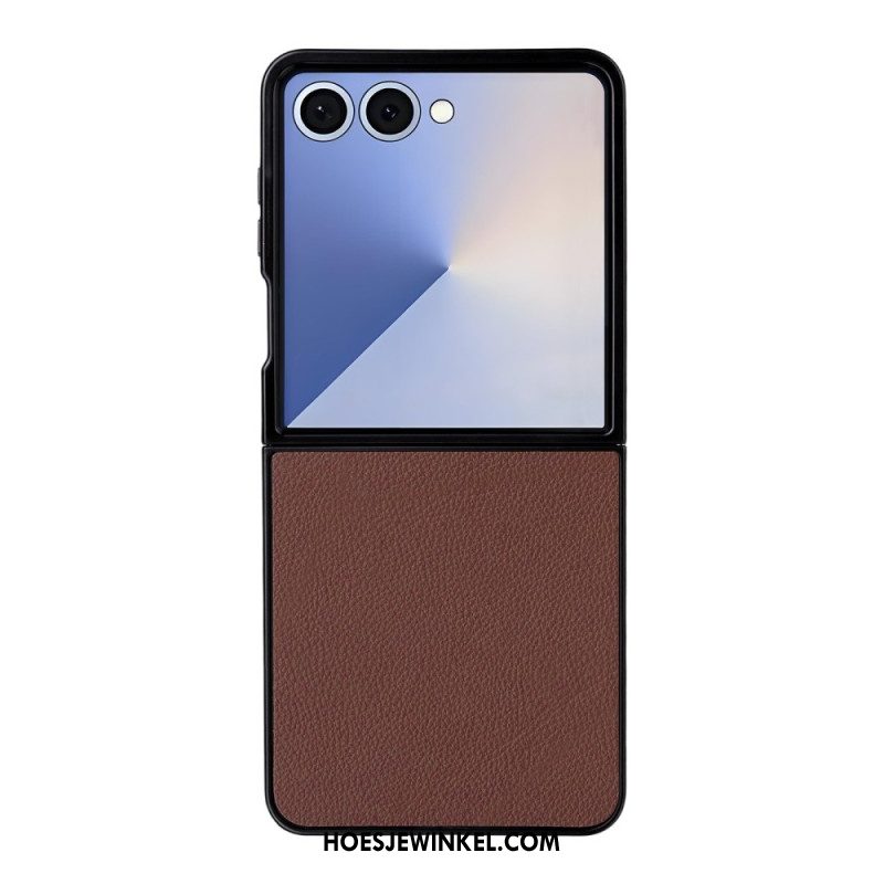 Hoesje Voor Samsung Galaxy Z Flip 7 Leerstructuur