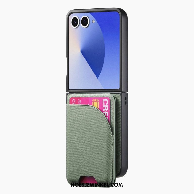 Hoesje Voor Samsung Galaxy Z Flip 7 Magnetisch Met Houder En Afneembare Kaarthouder