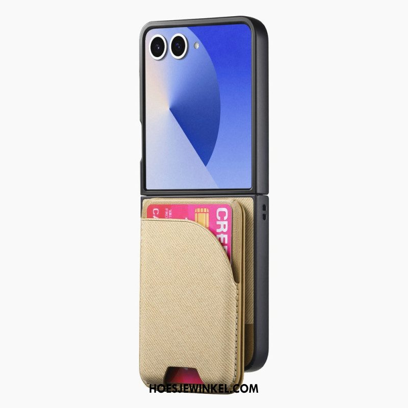 Hoesje Voor Samsung Galaxy Z Flip 7 Magnetisch Met Houder En Afneembare Kaarthouder