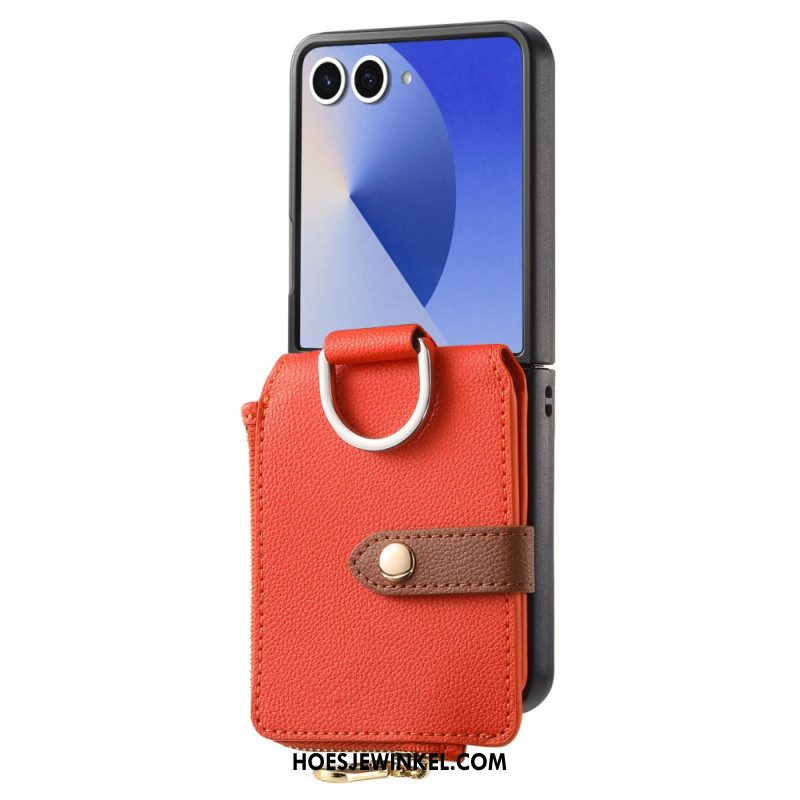 Hoesje Voor Samsung Galaxy Z Flip 7 Muntportemonnee En Ringhouder