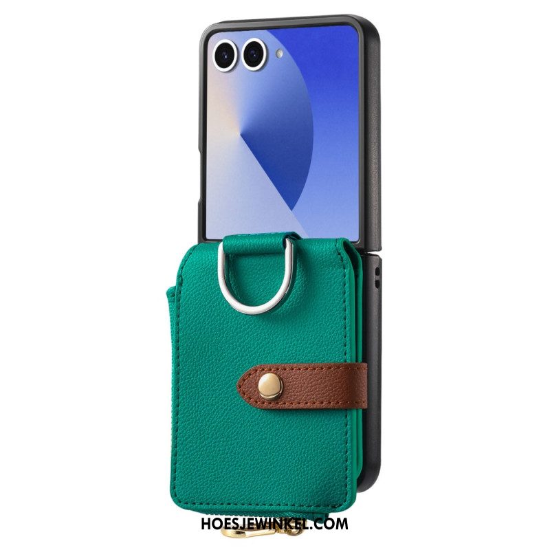 Hoesje Voor Samsung Galaxy Z Flip 7 Muntportemonnee En Ringhouder