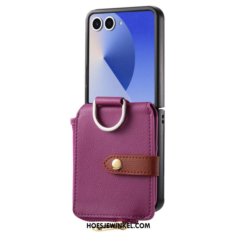 Hoesje Voor Samsung Galaxy Z Flip 7 Muntportemonnee En Ringhouder