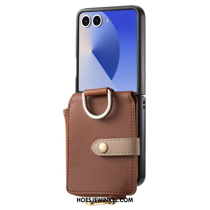 Hoesje Voor Samsung Galaxy Z Flip 7 Muntportemonnee En Ringhouder