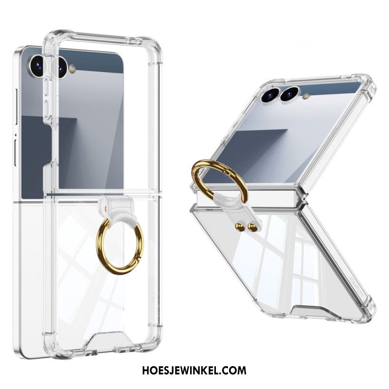 Hoesje Voor Samsung Galaxy Z Flip 7 Ringhouder En Schokbestendige Bescherming