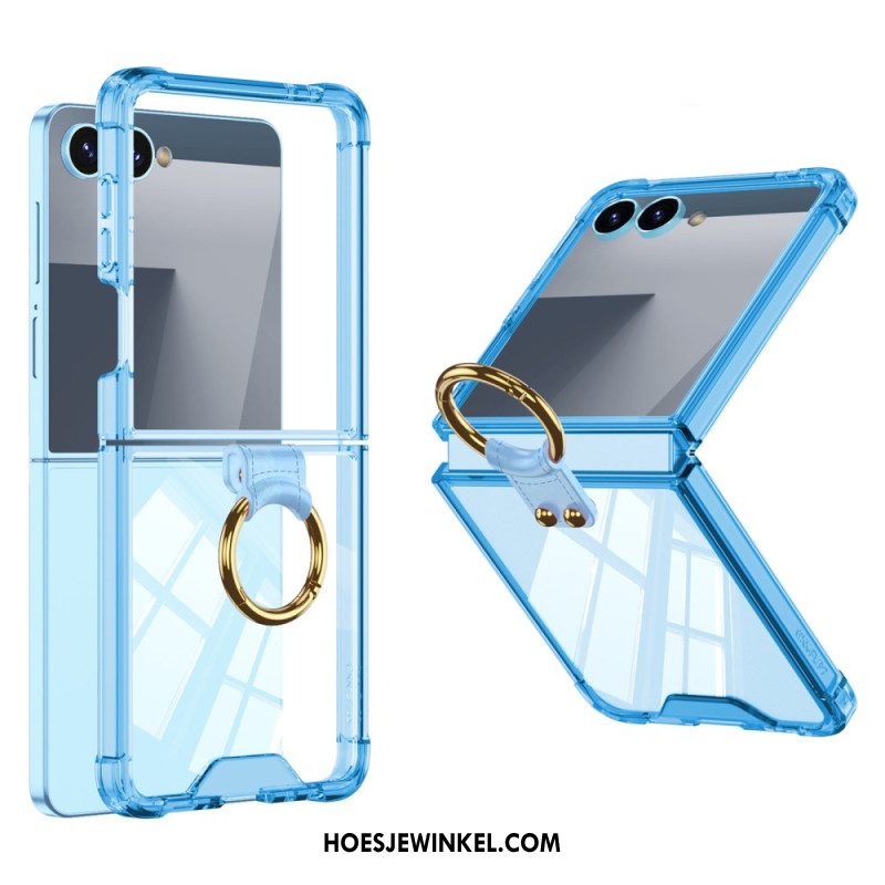Hoesje Voor Samsung Galaxy Z Flip 7 Ringhouder En Schokbestendige Bescherming