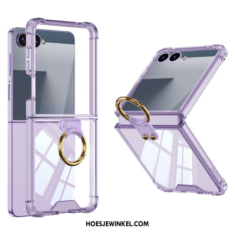 Hoesje Voor Samsung Galaxy Z Flip 7 Ringhouder En Schokbestendige Bescherming