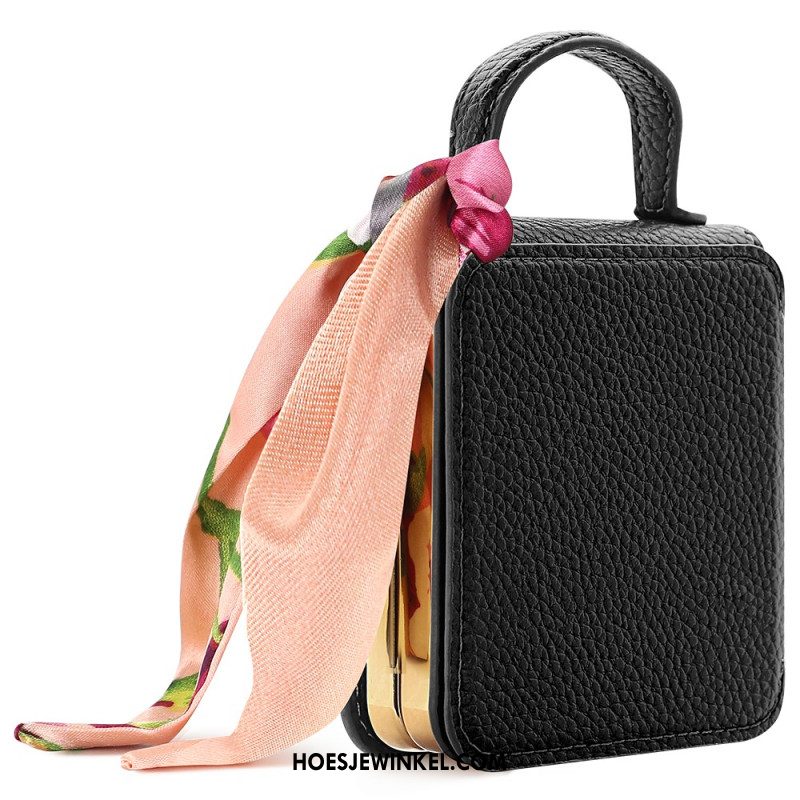 Hoesje Voor Samsung Galaxy Z Flip 7 Spiegel En Kaarthouder