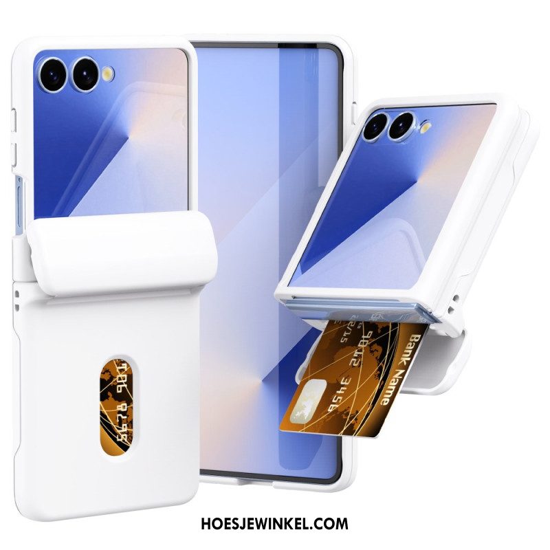 Hoesje Voor Samsung Galaxy Z Flip 7 Veerscharnier En Kaarthouder