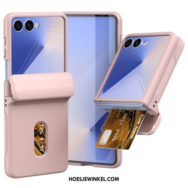 Hoesje Voor Samsung Galaxy Z Flip 7 Veerscharnier En Kaarthouder