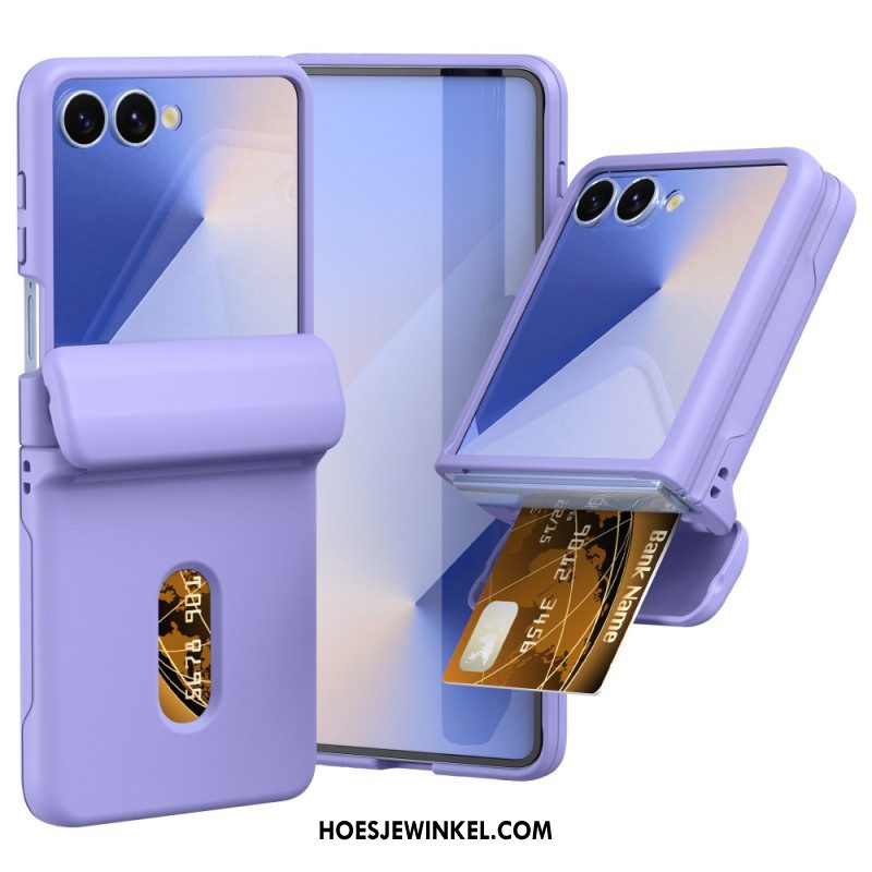 Hoesje Voor Samsung Galaxy Z Flip 7 Veerscharnier En Kaarthouder