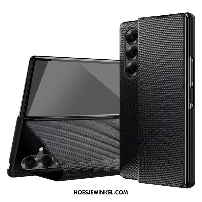 Hoesje Voor Samsung Galaxy Z Fold 7 Lederlook Met Geïntegreerde Standaard