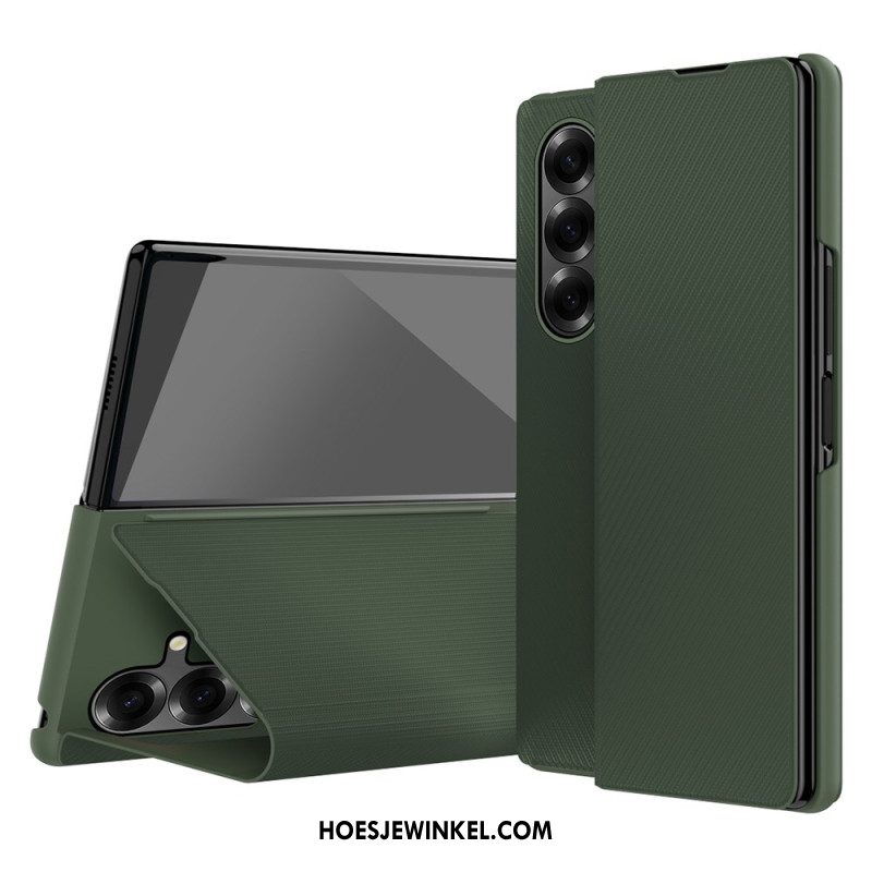 Hoesje Voor Samsung Galaxy Z Fold 7 Lederlook Met Geïntegreerde Standaard