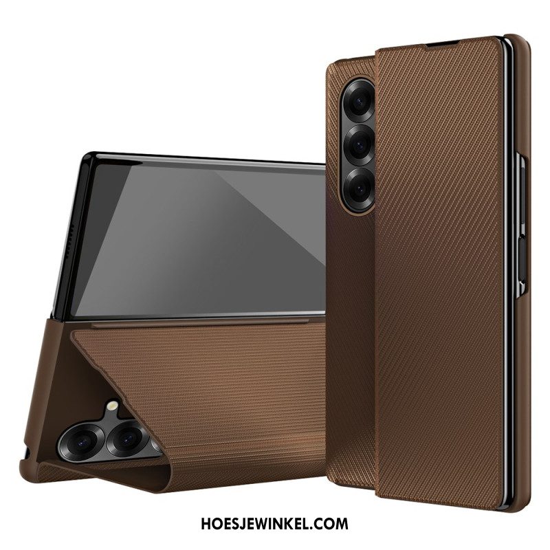 Hoesje Voor Samsung Galaxy Z Fold 7 Lederlook Met Geïntegreerde Standaard
