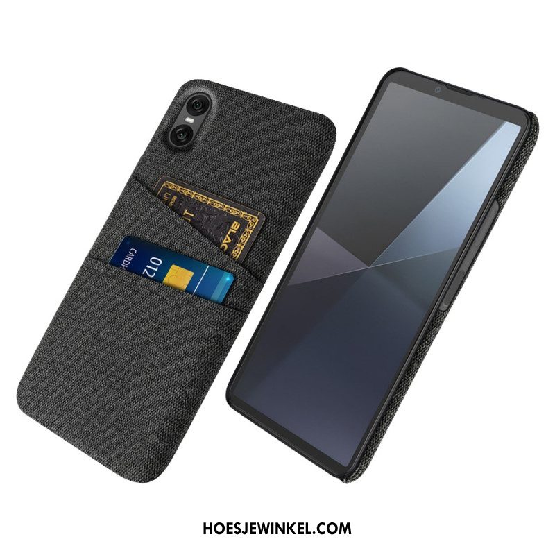 Hoesje Voor Sony Xperia 10 Vii Stoffen Kaarthouder