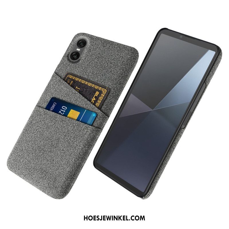 Hoesje Voor Sony Xperia 10 Vii Stoffen Kaarthouder