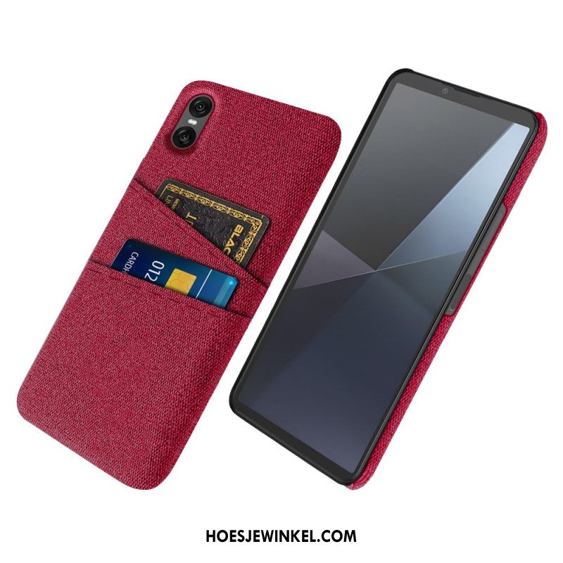 Hoesje Voor Sony Xperia 10 Vii Stoffen Kaarthouder