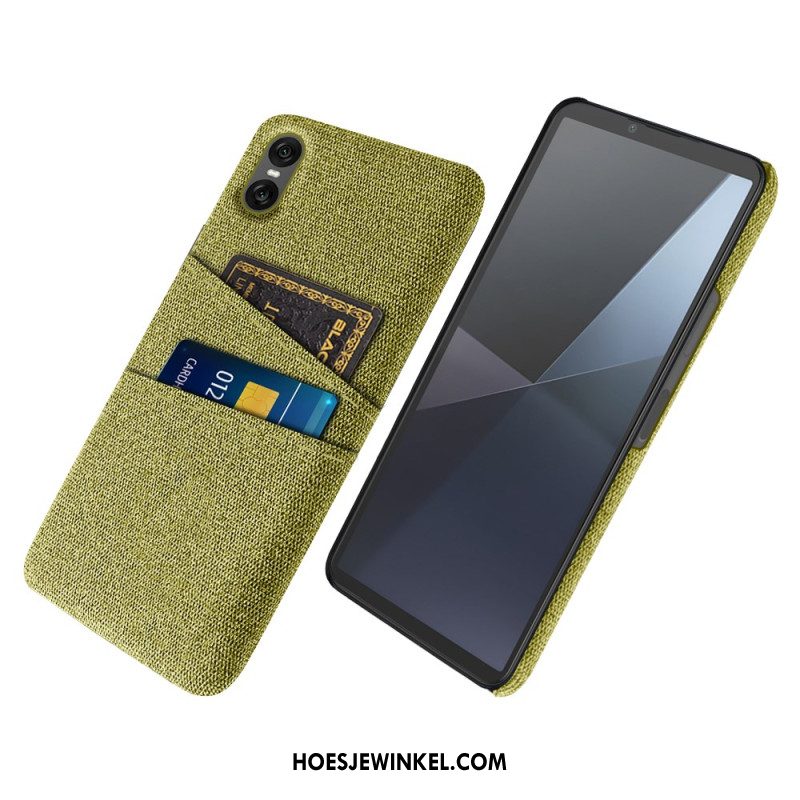 Hoesje Voor Sony Xperia 10 Vii Stoffen Kaarthouder