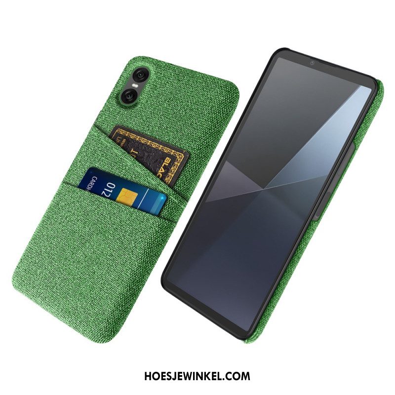 Hoesje Voor Sony Xperia 10 Vii Stoffen Kaarthouder