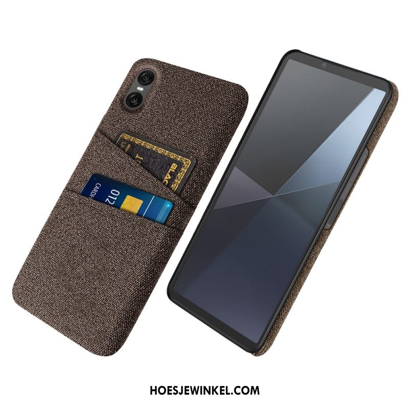 Hoesje Voor Sony Xperia 10 Vii Stoffen Kaarthouder
